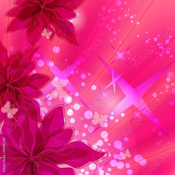 Fototapeta Abstract background with flowers