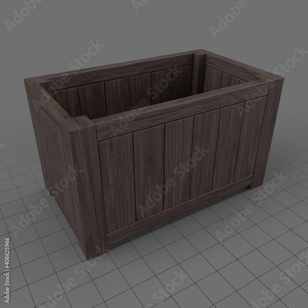 Obraz Rectangular wooden planter