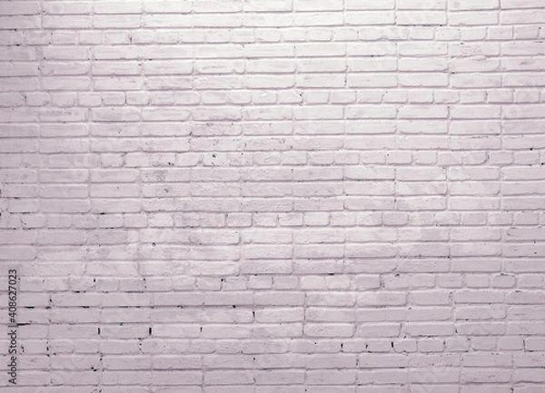 Fototapeta Photo of a white brick wall. Abstract background.