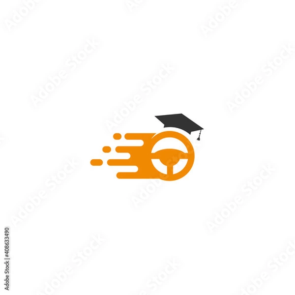 Obraz safety driving school vector logo template