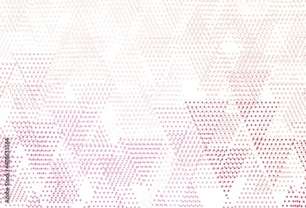Fototapeta Light Pink vector background with triangles, circles.