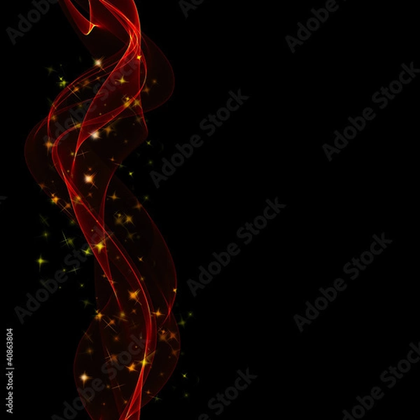 Obraz Lines forming an abstract pattern on a dark background
