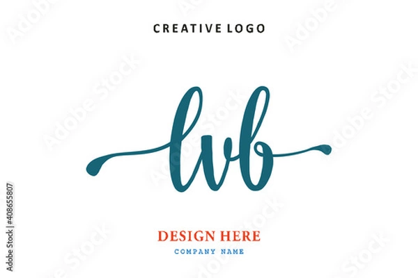 Fototapeta LVB lettering logo is simple, easy to understand and authoritative
