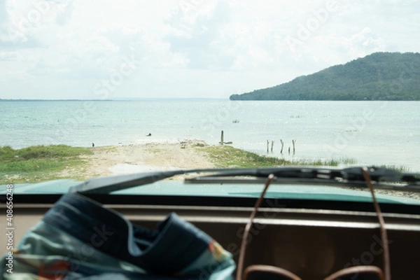 Obraz car on the beach