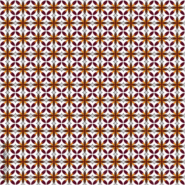 Fototapeta “Batik Truntum” Batik Jogja Pattern. Indonesian batik motifs with very distinctive patterns, Vector