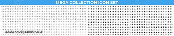 Fototapeta Mega collection icons in trendy line style concept of Business, e-commerce, finance, accounting. Big set Icons collection. Vector illustration