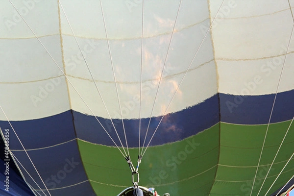 Fototapeta Hot air balloon fabric patterns with various colors and lines