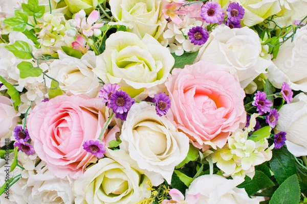 Obraz Colorful artificial roses