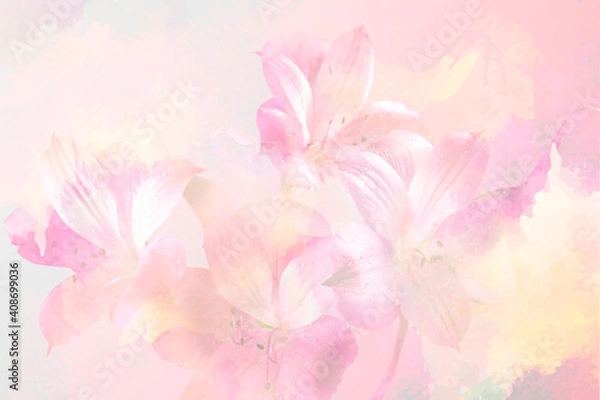 Obraz watercolor background with flowers