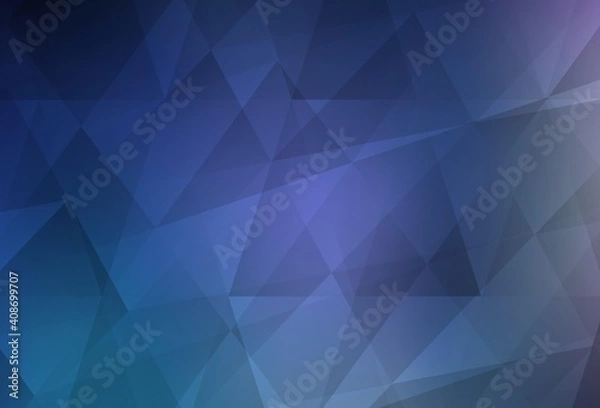 Fototapeta Dark Pink, Blue vector polygon abstract layout.
