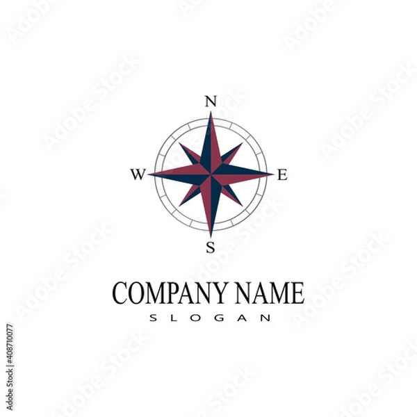 Obraz Compass Logo Template vector icon illustration design