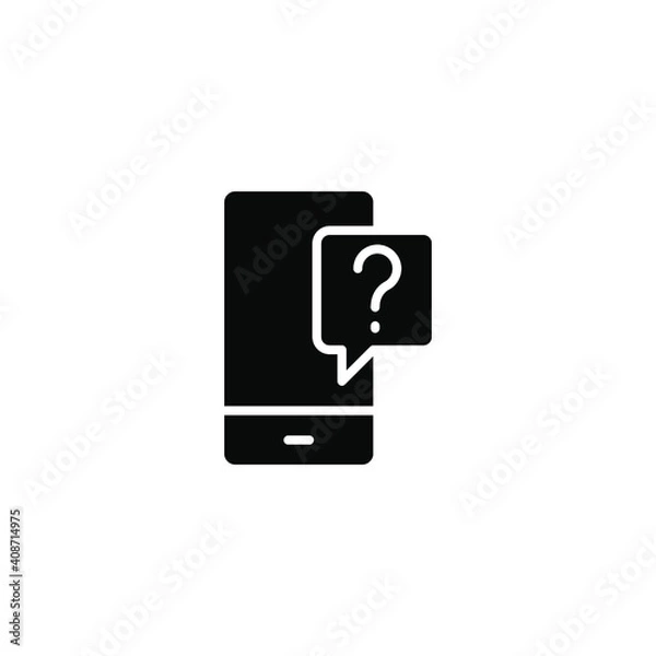 Fototapeta Help and support icon. Simple solid style for web template and app. Call center, assist, service, contact, phone, computer, info, vector illustration design on white background. EPS 10