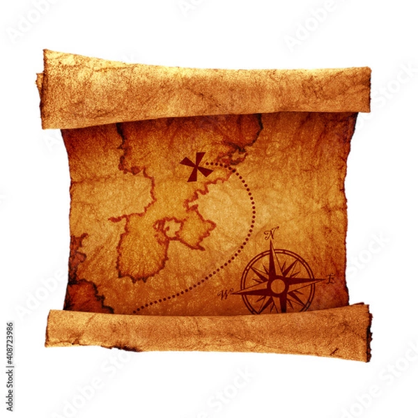 Obraz old treasure map