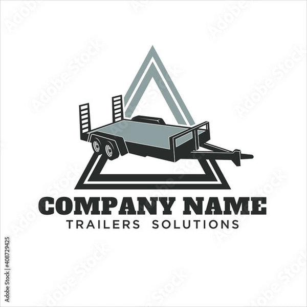 Fototapeta trailers industrie logo vector, logo template.