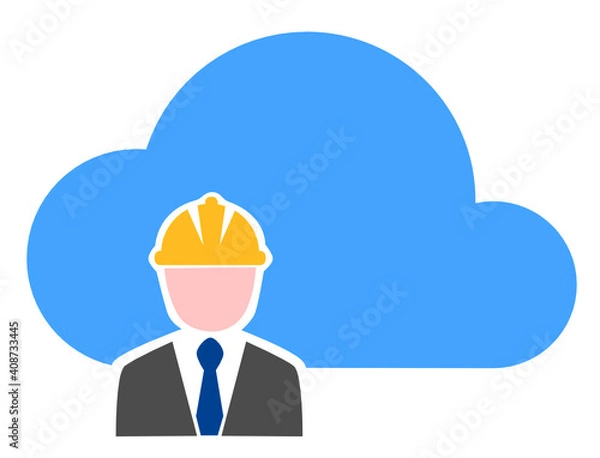 Fototapeta Cloud engineer graphic
