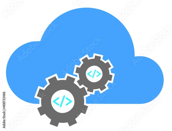 Fototapeta Cloud developers graphic
