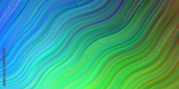 Fototapeta Light Blue, Green vector layout with wry lines.
