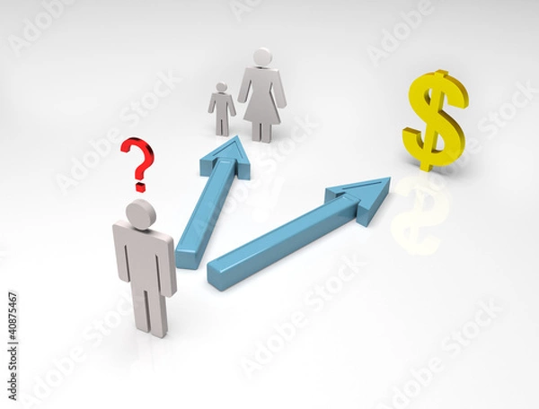 Fototapeta Семья или карьера