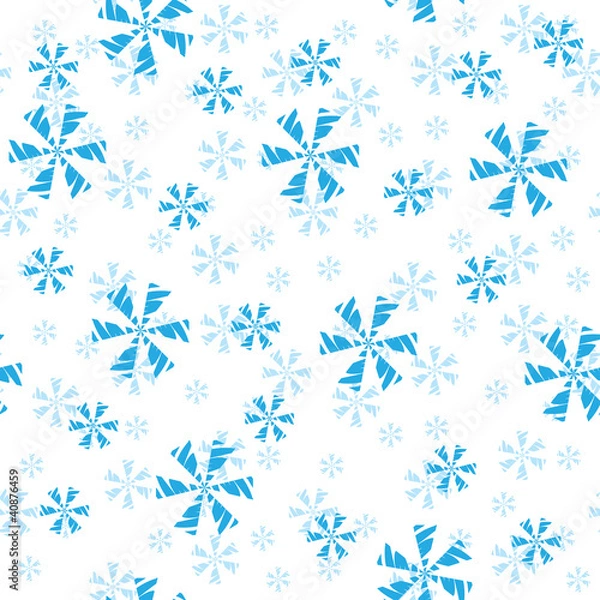 Fototapeta seamless pattern of snowflakes