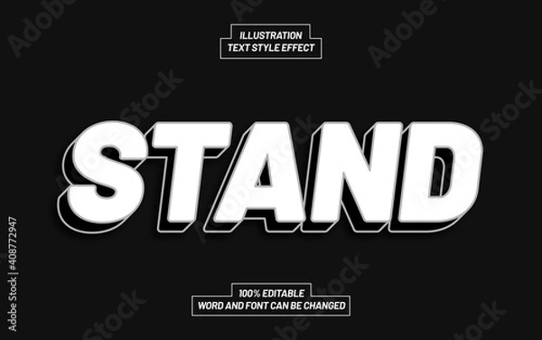 Fototapeta Stand Text Style Effect