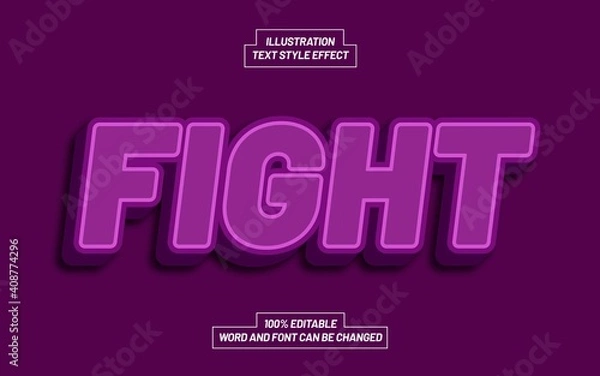 Obraz Fight Text Style Effect