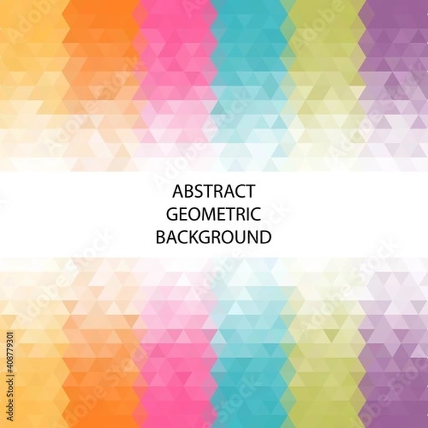 Fototapeta Colored triangles. Layout, template. Abstract vector background. Design element