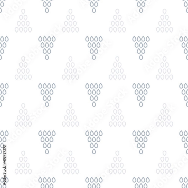 Fototapeta Vector tiny raindrops geometric seamless pattern background