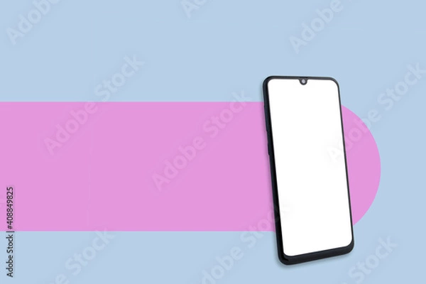 Fototapeta phone with color background