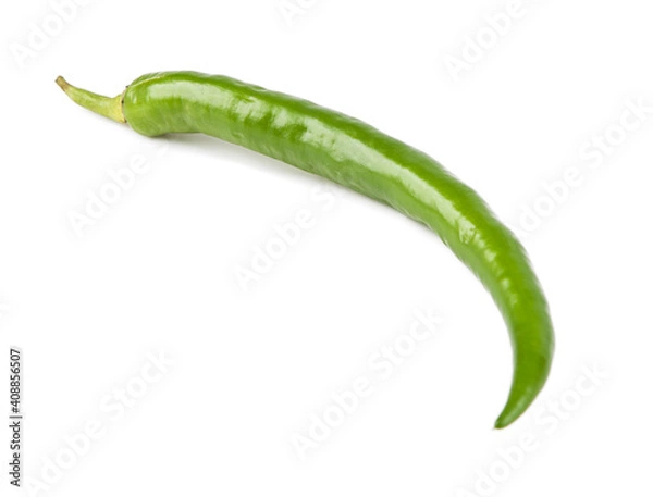 Fototapeta Small peppers isolated on a white background. View from another angle in the portfolio.