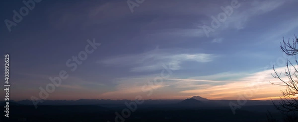 Fototapeta sunset over the field