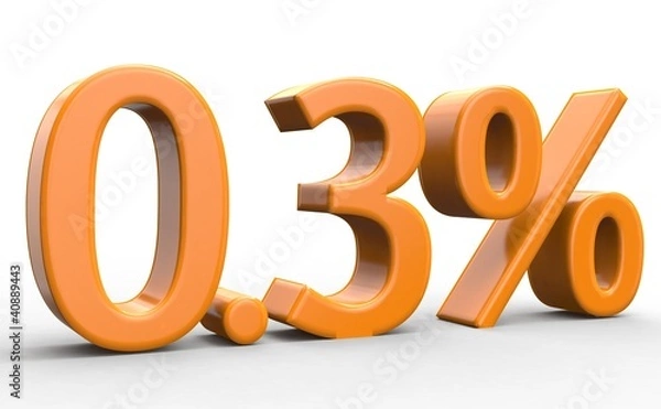 Obraz 0.3 % 3d Schrift orange