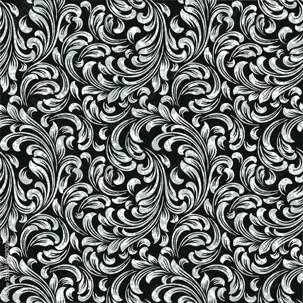 Obraz Set of Oriental vector damask patterns for greeting cards and wedding invitations.
