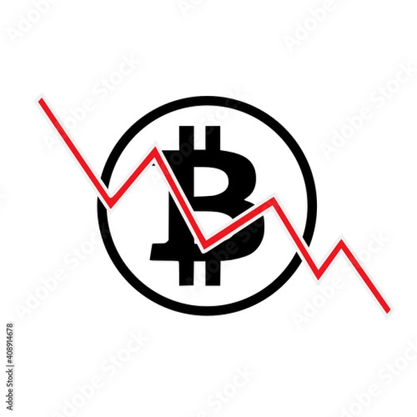 Fototapeta Bitcoin Going Down