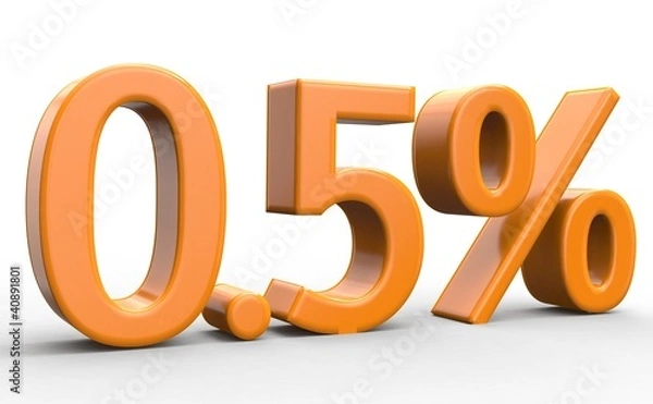 Obraz 0.5 % 3d Schrift orange