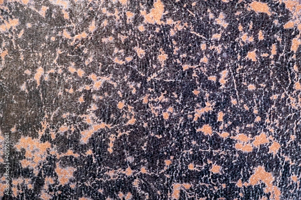 Obraz Old rough texture and peeling leather sofa as abstract background.
