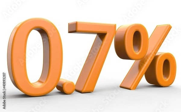 Obraz 0.7 % 3d Schrift orange