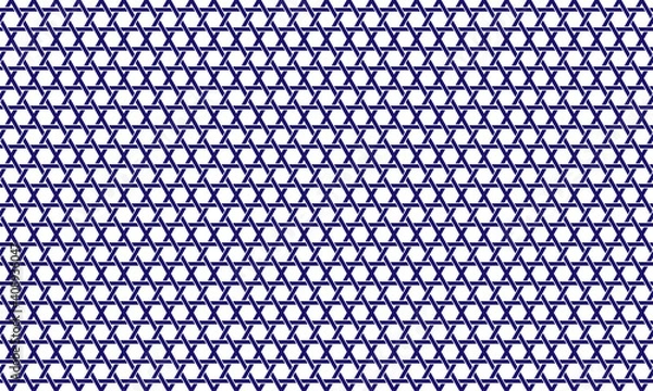 Obraz 籠目模様　背景素材　青色