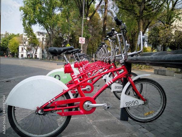 Obraz Bicycles in the city, fun and exercise