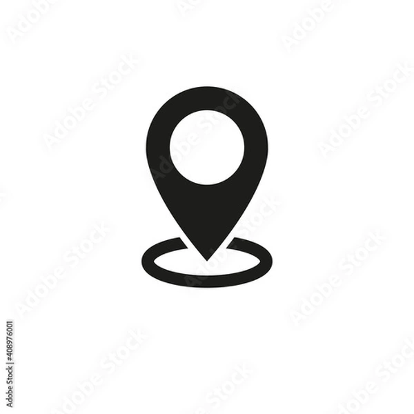 Fototapeta Location icon. Simple vector illustration on a white background