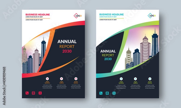 Obraz Annual Report Layout Design. Professional Creative Modern Design