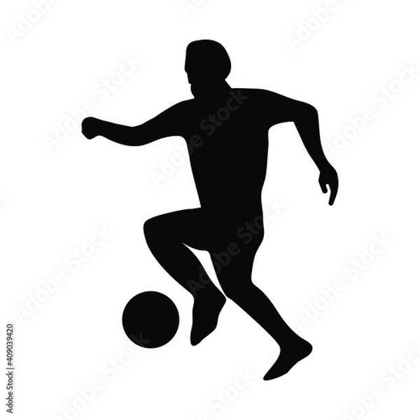 Obraz Soccer, Football Silhouette Vector Design Illustration