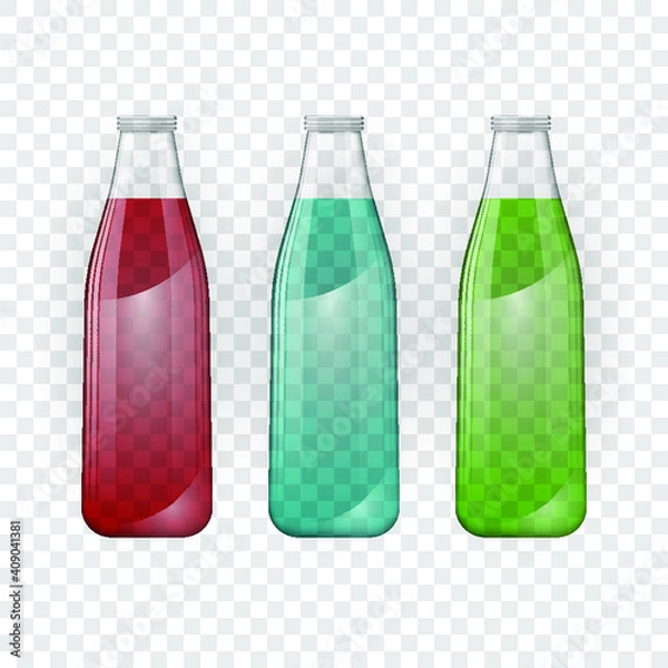 Obraz bottle of drink color vector