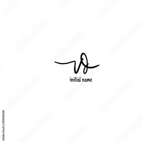 Fototapeta vd Initial Handwriting or Handwritten Logo for Identity. Logo with Signature and Hand Drawn Style.