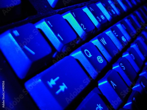 Obraz keyboard in blue light  2