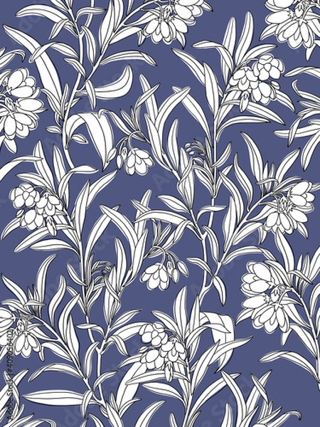 Fototapeta Beautiful floral pattern for wrapping paper design