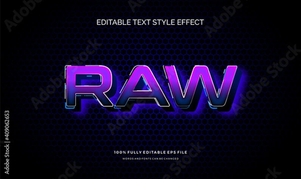 Fototapeta Modern editable text style effect. Editable font style. Vector Illustration
