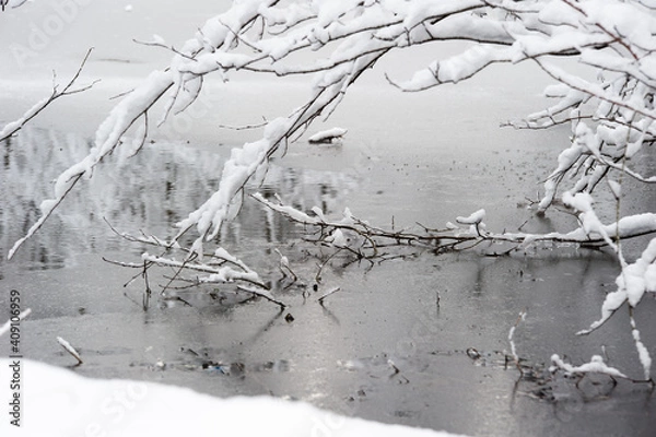 Obraz Lac gelé en hiver