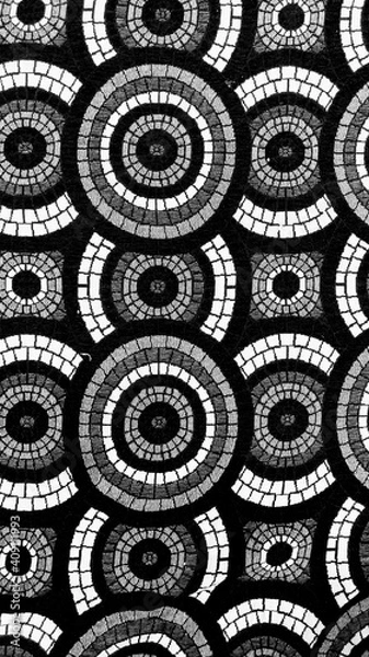 Obraz black and white seamless pattern