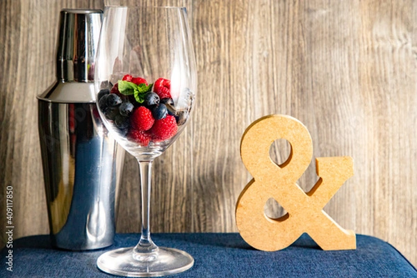 Obraz copa con fruta