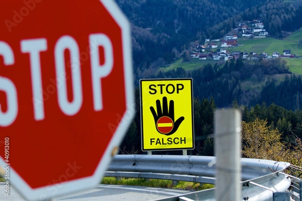 Obraz Stop! - Falsch!